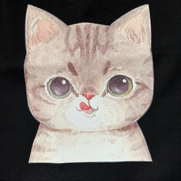 New Cat Print Canvas Bag - Picture 3 of 3